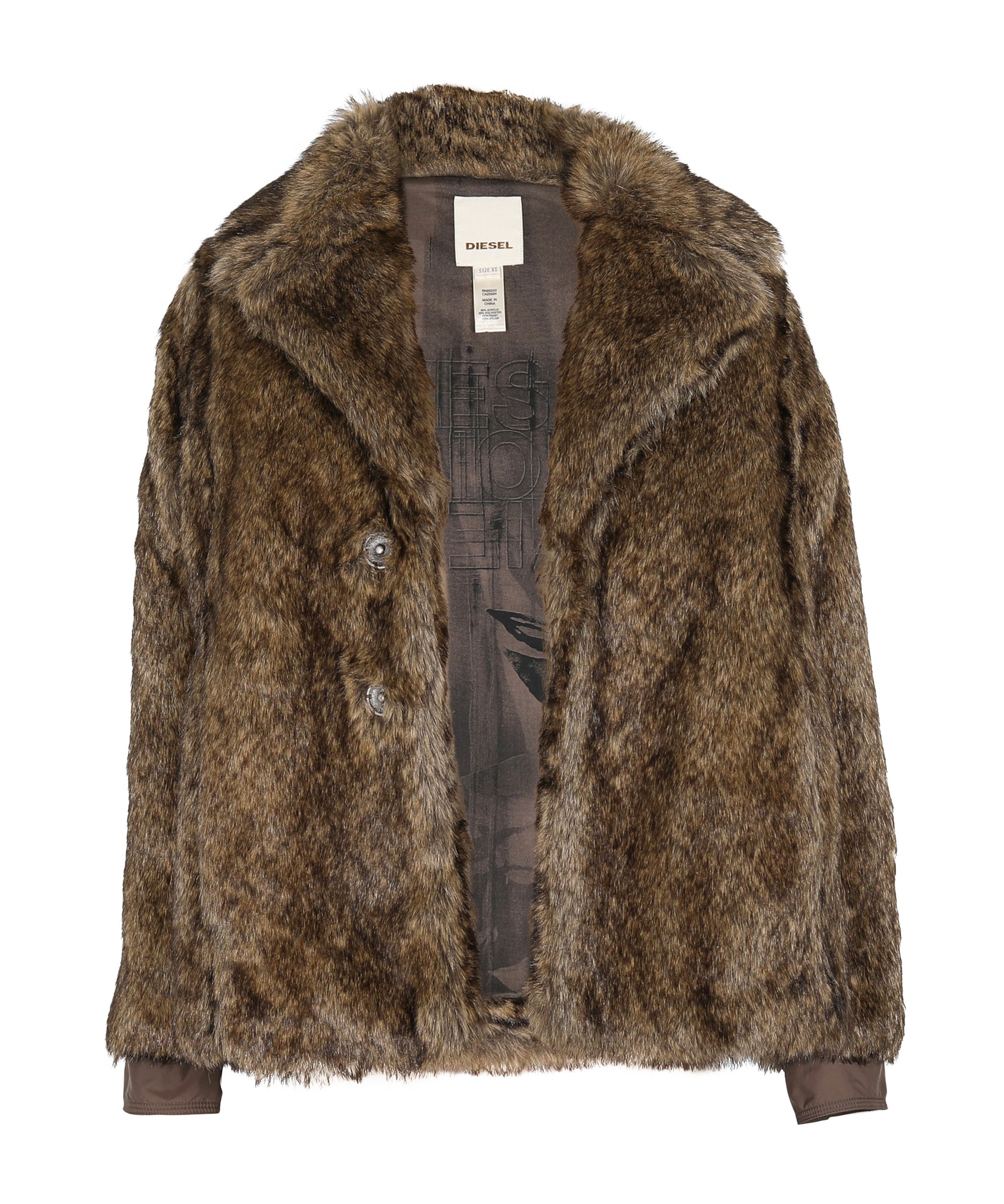 Diesel Faux Fur Coat